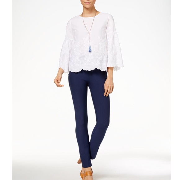 Stitched Linen Summer Top - Picture 2 of 7